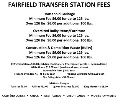 Transfer Station Fees 2 2023